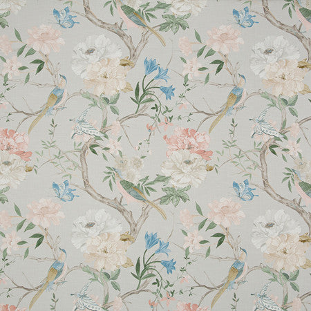 Bird Call Silk by Carole Designer Fabric Sunset Serenade 100% Cotton India 26 3/4" V, 27" H 55 1/2"" - Swanky Fabrics -