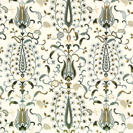 Chance To Create Mineral by Carole Fabric Hidden Treasure Base: 50% Poly, 50% Cotton Embr: 70% Poly, 30% Cotton India  30 1/2" V, 25 1/2" H 50"  - Fabric Carolina -