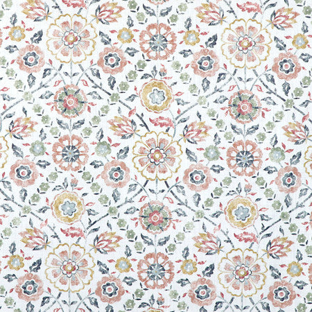 In Season Clay by Carole Designer Fabric Sunset Serenade 100% Cotton India 17 3/4" V, 6 1/2" H HD 55"" - Swanky Fabrics -