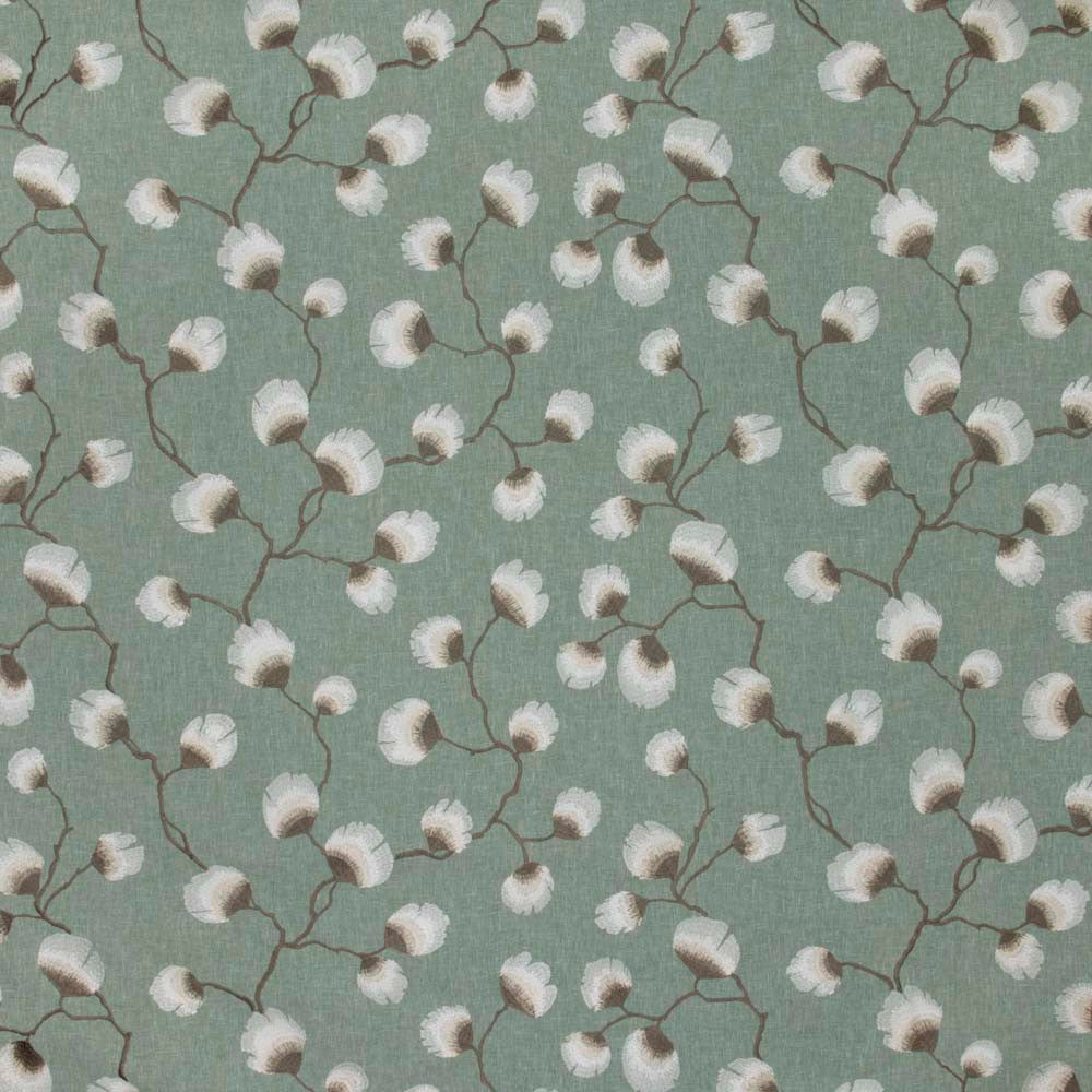 Petal Leaf Dusty Miller by Carole Fabric Emerald Ocean 50% Polyester, 50% Cotton India N/A Horizontal: 2525 and Vertical: 15375 51 - Fabric Carolina -