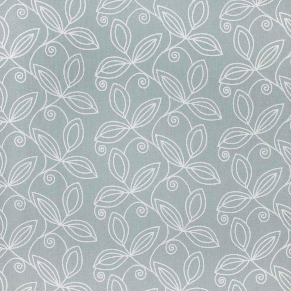 Lovely Leaf Blue Mist by Carole Fabric Seamist 100% Polyester India N/A Horizontal: 18 and Vertical: 95 54 - Fabric Carolina -