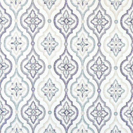 Your Life Story Delft by Carole Designer Fabric Blue Crush 100% Cotton Spain 9" V, 13 1/2" H 54"" - Swanky Fabrics -