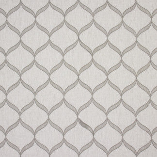 Undertow Cloud by Carole Designer Fabric Looking Glass 50% Polyester, 40% Cotton, 10% Linen CHINA N/A 5 3/4" V, 7 3/4" H 52" - Swanky Fabrics -