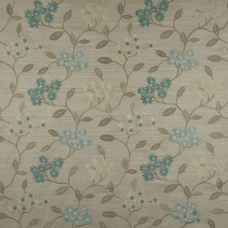 Purified Cornflower by Carole Fabric Awakening 100% Polyester India Passes 30,000 Double Rubs Wyzenbeek </p><p>Repeat: 9" V, 13" H 52" - Fabric Carolina -