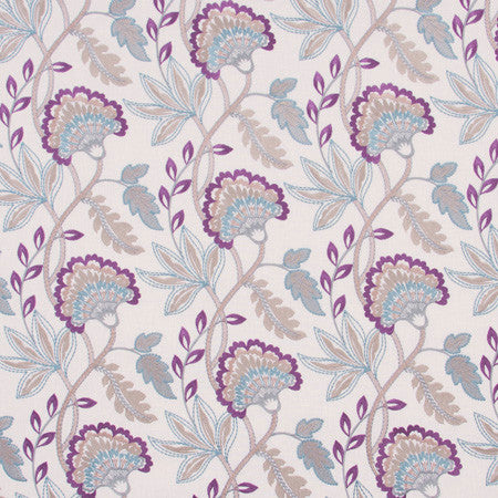Your Heart Plum by Carole Fabric Azalea 73% Polyester, 27% Cotton India Passes 40,000 Double Rubs Wyzenbeek Horizontal: 17" and Vertical: 9" V 51" - Fabric Carolina -