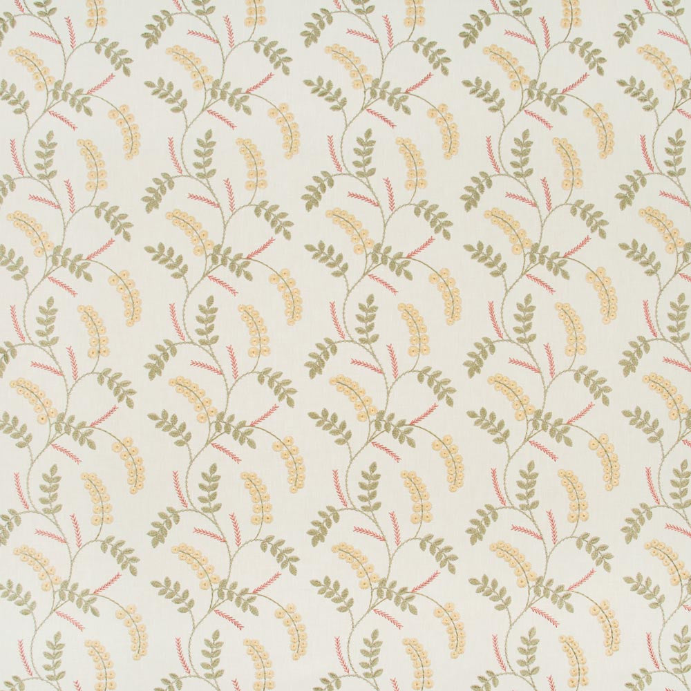 Promises Promises Meadow by Carole Fabric Coconut Cream 52% Cotton, 48% Polyester India Passes 30,000 Double Rubs Wyzenbeek Horizontal: 8625 and Vertical: 9125 52 - Fabric Carolina -