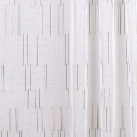 Funny Thing Alloy by Carole Designer Fabric Sheer Movement 100% Polyester Turkey 15" V, 12 1/2" H 118" - Swanky Fabrics -