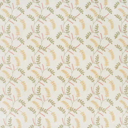 Promises Promises Meadow by Carole Fabric COCONUT CREAM 52% Cotton, 48% Polyester India Passes 30,000 Double Rubs Wyzenbeek 9 1/8" V, 8 5/8" H 52"  - Fabric Carolina -