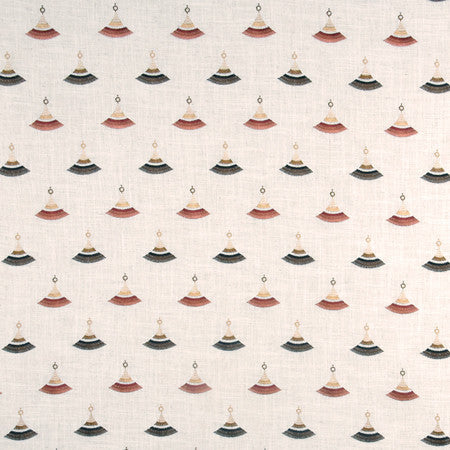 Fan Out Cinnamon by Carole Designer Fabric Well-Traveled 86% Polyester, 9% Rayon, 5% Linen China 60,000 Wyzenbeek Double Rubs </p><p>Repeat: 5 3/4" V, 4 1/2" H 55" - Swanky Fabrics -