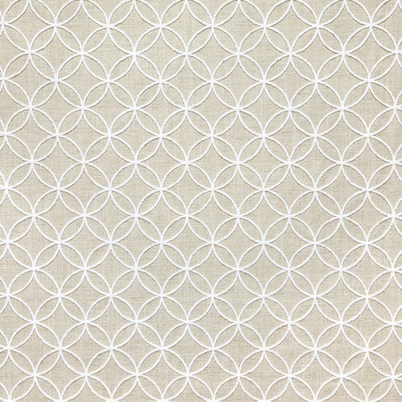Instant Connection Flax by Carole Fabric Neutral Ground 100% Polyester India  4 1/2" V, 4 1/2" H 53""  - Fabric Carolina -