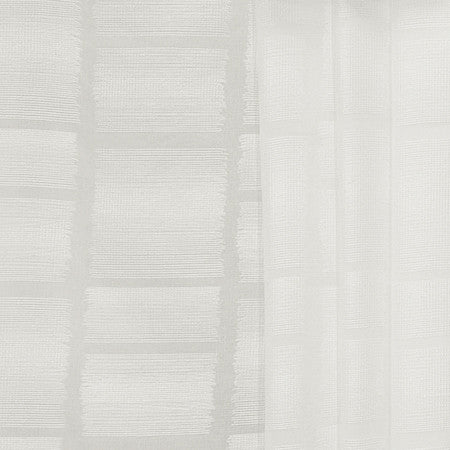 Drafted Winter White by Carole Fabric Perfect Balance 94% Polyester, 6% Linen Turkey  11 1/2" V, 11" H HD 58.5"  - Fabric Carolina -