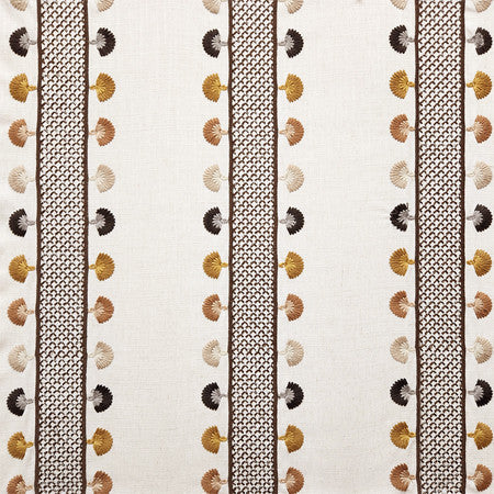 Scenic Tour Golden Spice by Carole Fabric Go West Base: 85% Polyester, 15% Linen Embr: 89% Polyester, 11% Linen N/A 7 1/2" V, 8 1/4" H 50*" - Fabric Carolina -