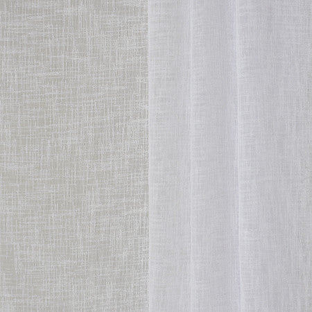 Afternoon Sunlight White by Carole Designer Fabric Sheer Philosophy 100% Polyester Turkey N/A </p><p>Repeat: None 118" - Swanky Fabrics -