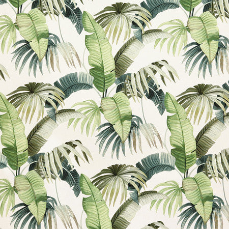 On Tropic Fern by Carole Fabric Oasis 100% Cotton Spain  26" V, 13" HD 54"  - Fabric Carolina -