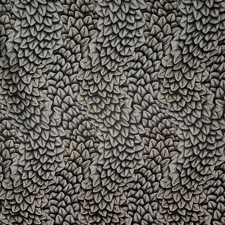Invincible Coal by Carole Designer Fabric Fearless 76% Polyester, 24% Rayon China 21 3/8" V, 14 1/2" H 57" - Swanky Fabrics -