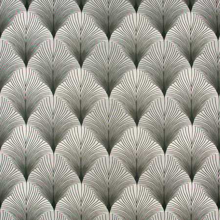 Fan Away Pewter by Carole Designer Fabric Birch 100% Polyester China N/A Horizontal: 10" and Vertical: 10" V 55" - Swanky Fabrics -