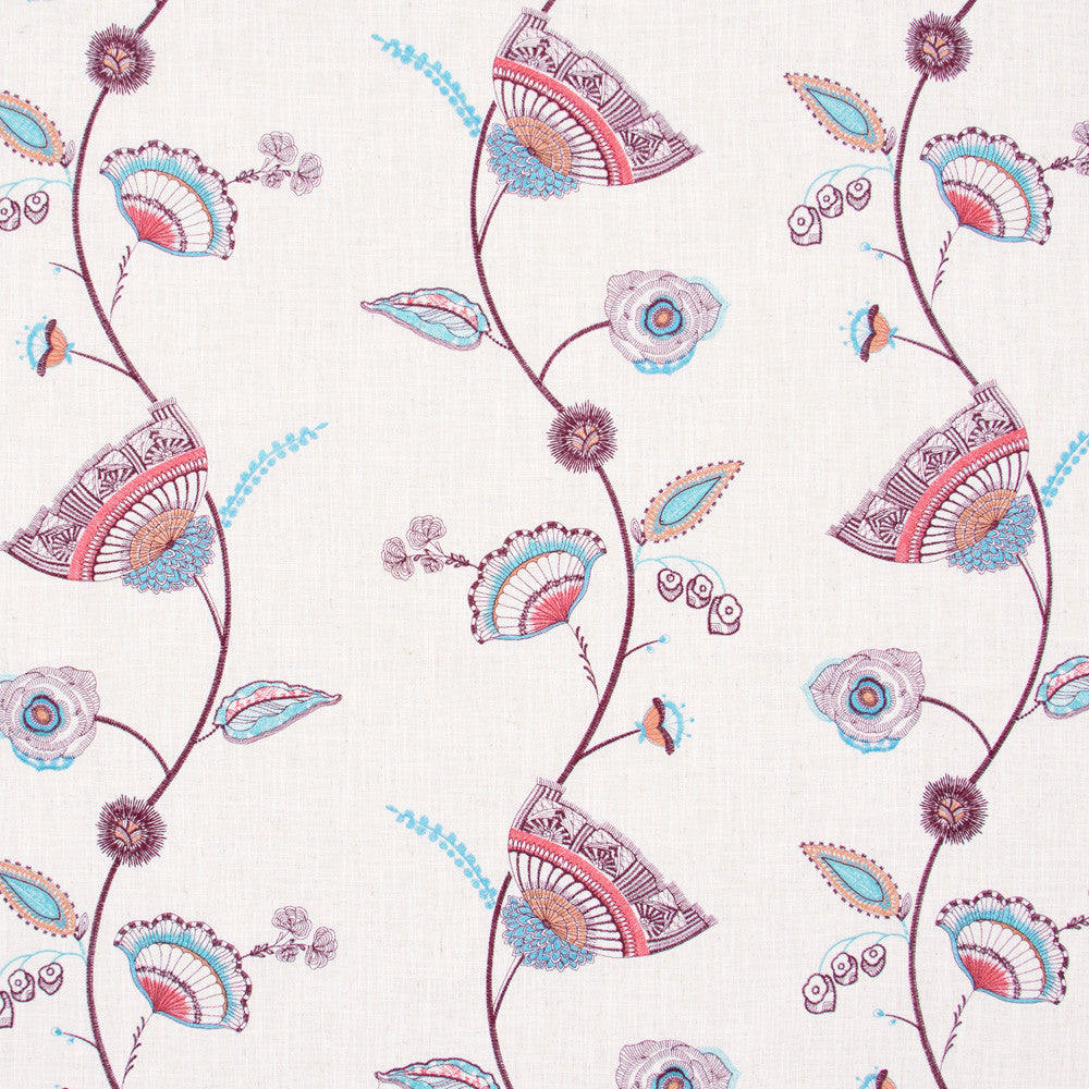 Hidden Gems Teal by Carole Fabric Azalea 60% Polyester, 30% Viscose, 10% Cotton China N/A Horizontal: 13 and Vertical: 11.75 52 - Fabric Carolina -