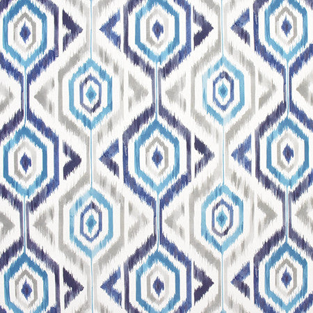 Missed Connections Ocean by Carole Designer Fabric Prisma 100% Cotton SPAIN 16,000 Wyzenbeek Double Rubs 27" V, 27" H HD 54" - Swanky Fabrics -