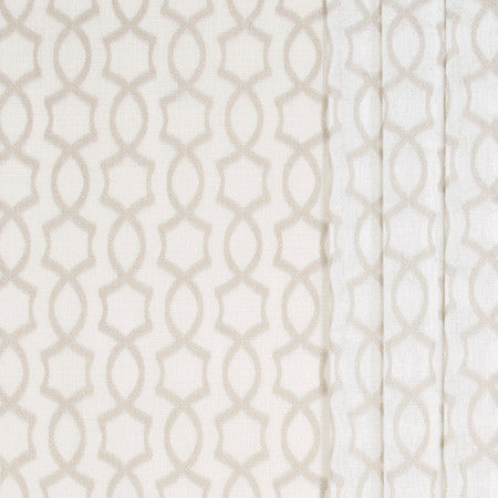 Silver Medal Smoke by Carole Fabric Sheer Marvel 100% Polyester TURKEY  1 1/4" V, 8 1/4" H 118"  - Fabric Carolina -