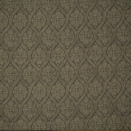 Moonflower Charcoal by Carole Designer Fabric Neutral Ground 50% Cotton, 35% Viscose, 15% Linen India 25 1/2" V, 13 1/2" H 54 1/2"" - Swanky Fabrics -