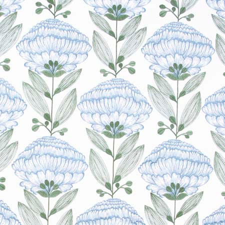 Allium Bloom Periwinkle by Carole Designer Fabric Red Sea 76% Polyester, 24% Cotton India N/A </p><p>Repeat: 12 3/4" V, 12 3/4" H HD 51" - Swanky Fabrics -