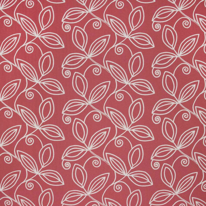 Lovely Leaf Coral by Carole Fabric Summer Garden 100% Polyester India N/A Horizontal: 18 and Vertical: 95 54 - Fabric Carolina -