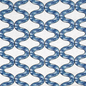 Curves Ahead Ocean by Carole Fabric