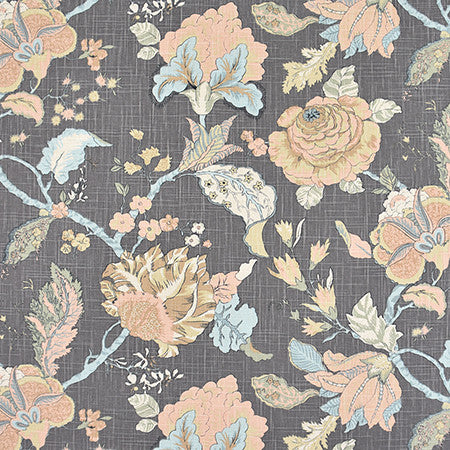 Comfort Zone Flannel by Carole Fabric Harvest 70% Cotton, 30% Linen-Light Latex Backing China  24 5/8" V, 27" H HD 54"  - Fabric Carolina -