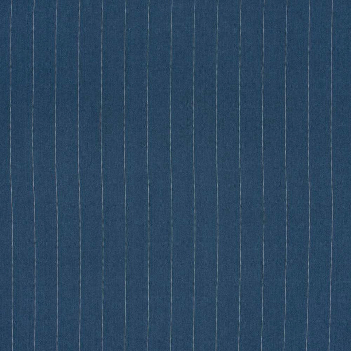 Bluesy Stripe Cobalt by Carole Designer Fabric In Tune 100% Cotton India Passes 15,000 Double Rubs Wyzenbeek Horizontal: 2375 and Vertical: 0 54 - Swanky Fabrics -