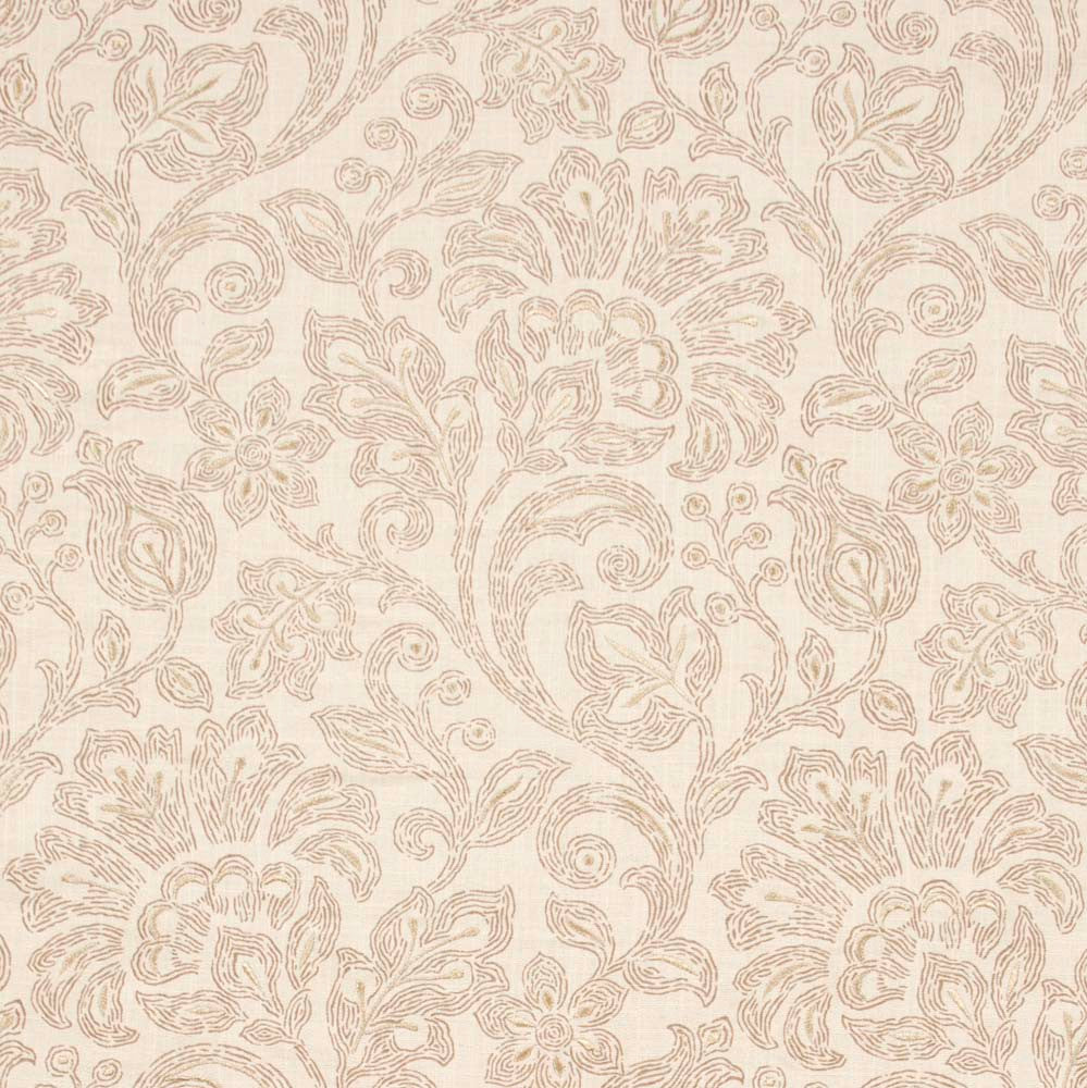 Few Words Linen by Carole Fabric Pink Jade 100% Cotton India N/A Horizontal: 14.5 and Vertical: 24.5 54 - Fabric Carolina -