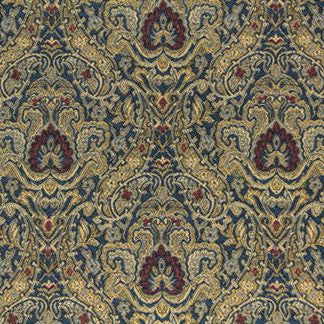 Coronet Lapis by Carole Fabric Pacific Blue 68% VISCOSE, 32% POLYESTER TURKEY N/A </p><p>Repeat: 7 7/8" V, 8" H 54" - Fabric Carolina -