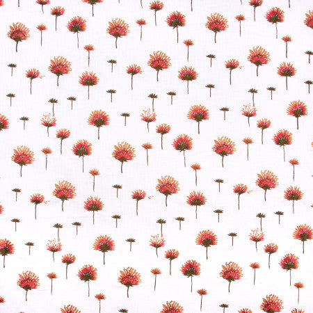 Wishing Field Coral by Carole Fabric VIBRANCE 100% Cotton India N/A Horizontal: 12 1/4" and Vertical: 15 1/2" V 52" - Fabric Carolina -