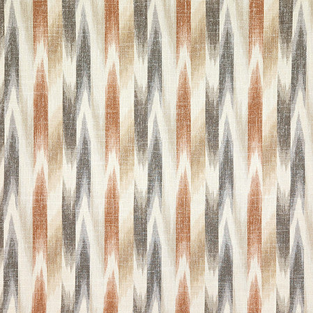 Gung Ho Cinnamon by Carole Fabric Hidden Treasure 36% Polyester, 26% Cotton, 22% Viscose, 16% Linen China  13 3/4" V, 9 1/8" H 55"  - Fabric Carolina -