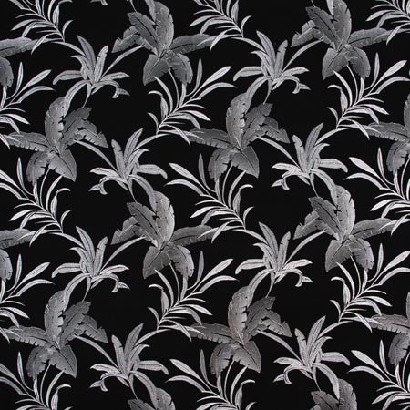 Take A Minute Noir by Carole Fabric ONYX & IVORY 54% Polyester, 42% Cotton, 4% Linen India Passes 15,000 Double Rubs Wyzenbeek Horizontal: 17" D and Vertical: 18" V 54" - Fabric Carolina -