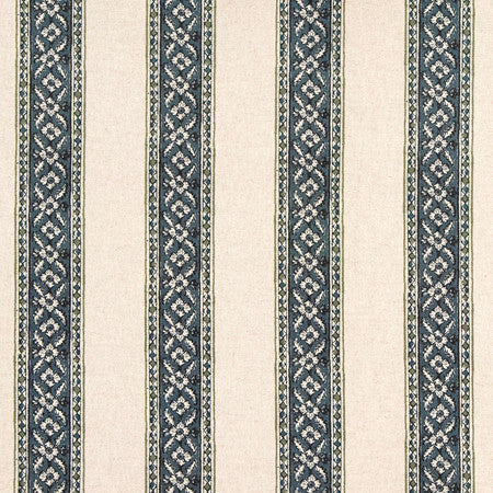 Road Trip Indigo by Carole Designer Fabric Making Waves 85% Cotton, 15% Linen 45,000 Martindale Circular Rubs 1 7/8" V, 4 3/4" H 55" - Swanky Fabrics -