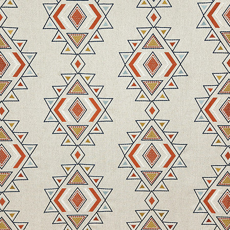Bold Statement Spice by Carole Fabric Dawn & Dusk Base: 76% Polyester, 16% Viscose, 8% Linen. Embr: 71% Viscose, 29% Polyester India 25,000 WYZENBEEK DOUBLE RUBS 15 3/8" V, 25 1/2" H 51"  - Fabric Carolina -