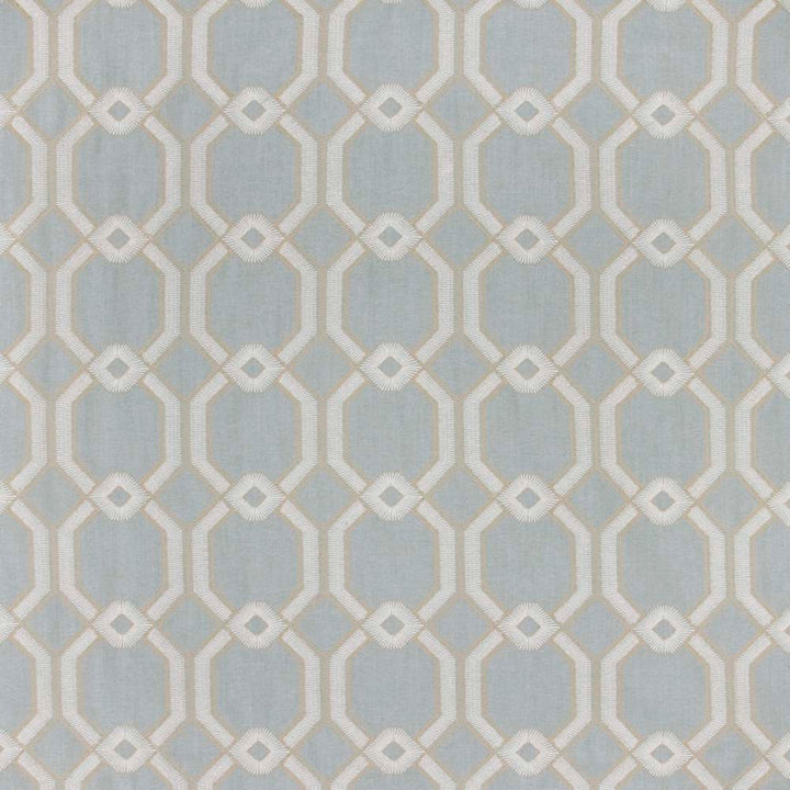 Graceful Gate Powder Blue by Carole Fabric Seamist 100% Polyester India N/A Horizontal: 675 and Vertical: 65 54 - Fabric Carolina -