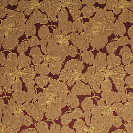 Garden Stroll Wine by Carole Fabric Radiance 100% Polyester Turkey N/A 29 1/2" V, 19" H 57"  - Fabric Carolina -