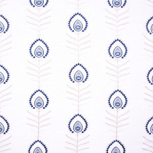 Peacock Feather Cobalt by Carole Fabric