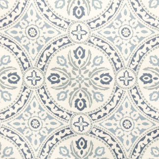 Laid Back Powder by Carole Fabric Water Works 100% COTTON SPAIN Passes 100,000 Double Rubs Wyzenbeek 6 3/4"V, 6 3/4"H 54"  - Fabric Carolina -