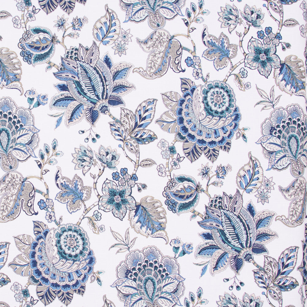 Any Tradition Marine by Carole Designer Fabric Bluebird 100% Cotton Spain Passes 30,000 Double Rubs Wyzenbeek Horizontal: 27 and Vertical: 27 54 - Swanky Fabrics -