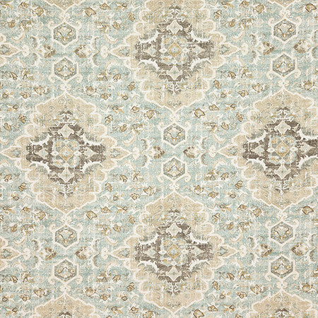 Dallington Spa by Carole Fabric Dewdrop 100% Cotton Pakistan  24 1/2" V, 13 1/2" H HD 54"  - Fabric Carolina -