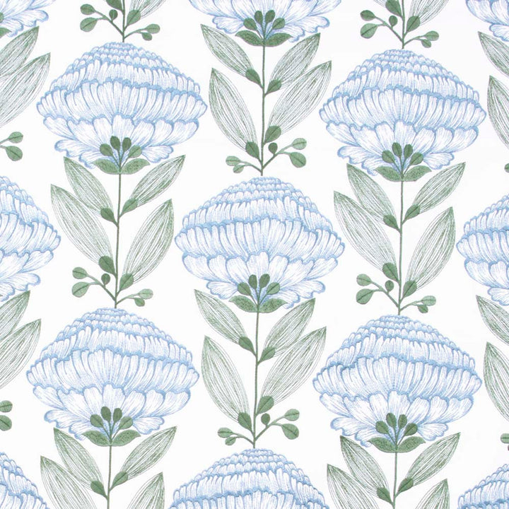 Allium Bloom Periwinkle by Carole Fabric Red Sea 76% Polyester, 24% Cotton India N/A Horizontal: 12.75 and Vertical: 12.75 51 - Fabric Carolina -