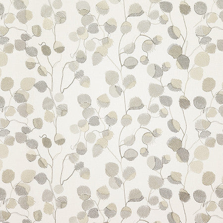 Be The Magic Neutral by Carole Designer Fabric Earth & Stone Base: 72% Cotton, 28% Polyester. Embr: 100% Polyester India 12 3/8" V, 26 3/4" H 53.25" - Swanky Fabrics -