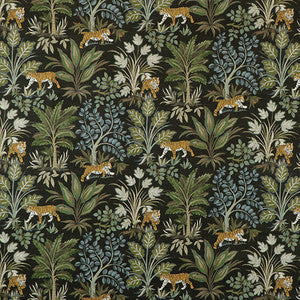 Tiger Hunt Chocolate by Carole Fabric