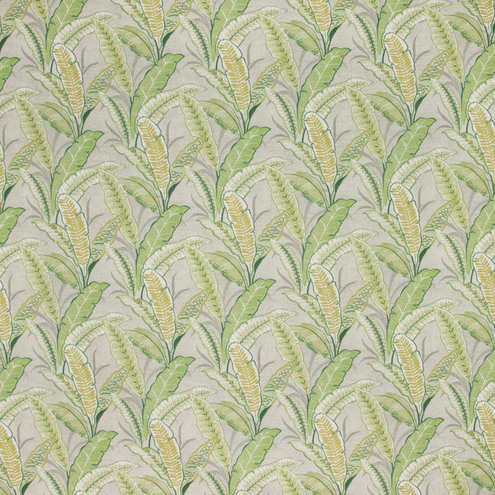 Tropic Wonder Leaf by Carole Fabric Seamist 90% Polyester, 10% Linen China Passes 50,000 Double Rubs Wyzenbeek Horizontal: 14 and Vertical: 13125 58 - Fabric Carolina -