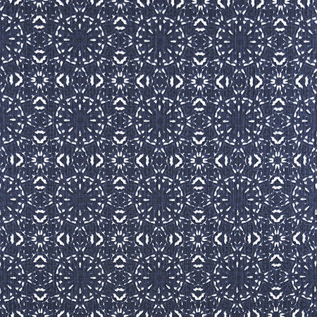 Hidden Sun Space Blue by Carole Designer Fabric Well-Traveled 100% Cotton Pakistan 30,000 Wyzenbeek Double Rubs </p><p>Repeat: 6 3/4" V, 6 3/4" H 54" - Swanky Fabrics -