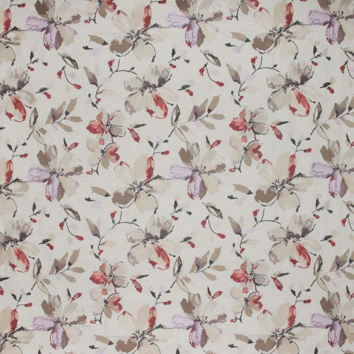 Ideal Scenery Hibiscus by Carole Fabric Mulberry Sangria 73% Polyester, 27% Cotton India N/A Horizontal: 17 and Vertical: 18875 51 - Fabric Carolina -