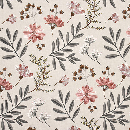Time To Choose Cinnamon Spice by Carole Fabric Wallflower Base: 50% Poly, 50% Cotton. Embr: 62% Poly, 38% Cotton INDIA N/A 31" V, 25" H HD 51"  - Fabric Carolina -
