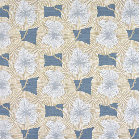 Behind The Leaves Vapor by Carole Fabric Bluebell 100% Cotton-SSR Pakistan 12,000 Wyzenbeek Double Rubs 12 5/8" V, 13 1/2" H 54"  - Fabric Carolina -